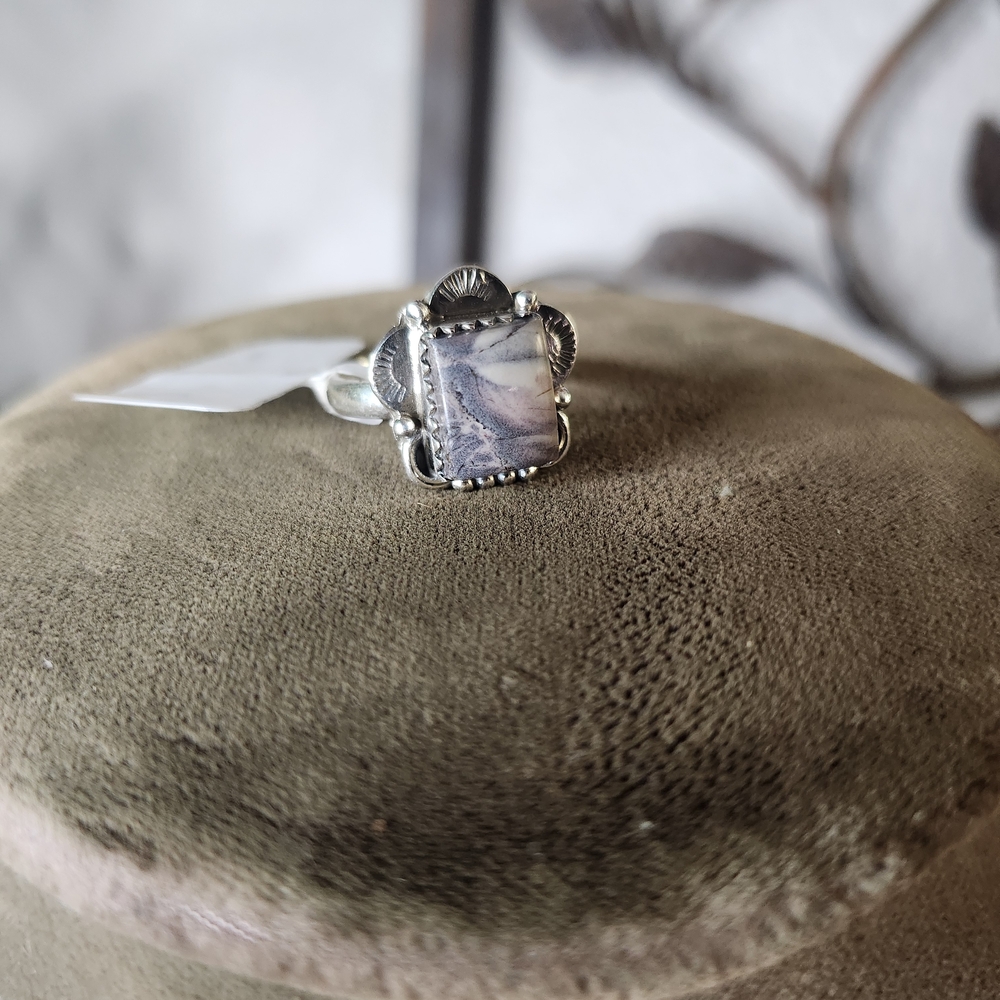 Porcelain Jasper Sterling Silver Ring | 925 Statement Stone | Boho Artisan - Picture 8 of 14